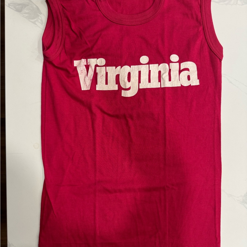 Velva‎ Sheen Vintage 1980s “Virginia” Tank Top Shirt Size Medium